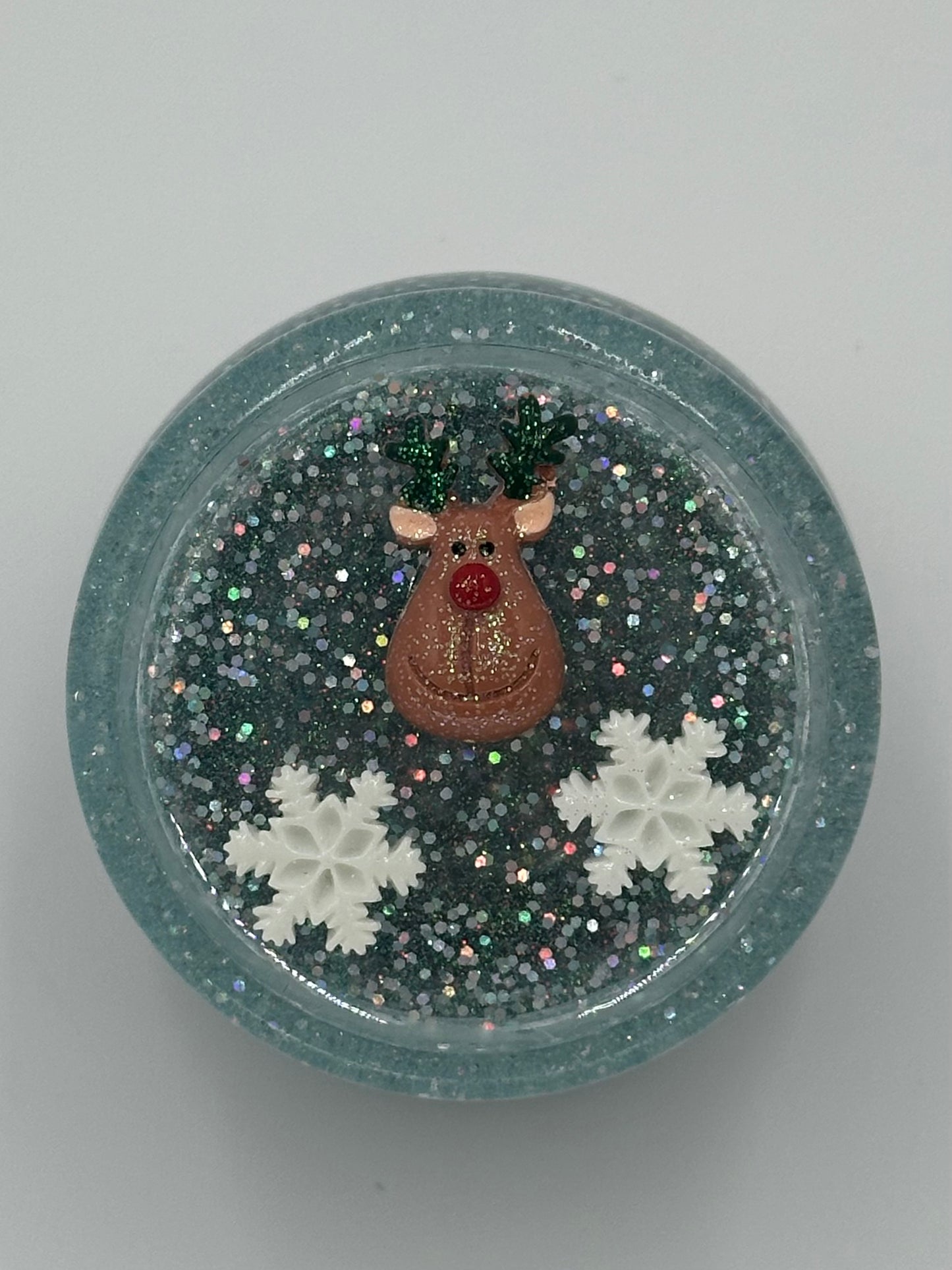 Christmas Resin Jar with Screw On Lid