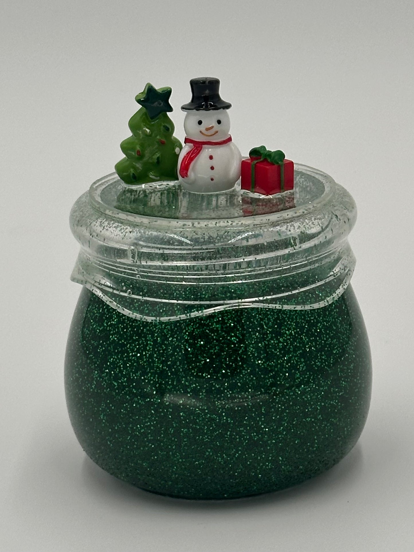Christmas Resin Jar with Screw On Lid