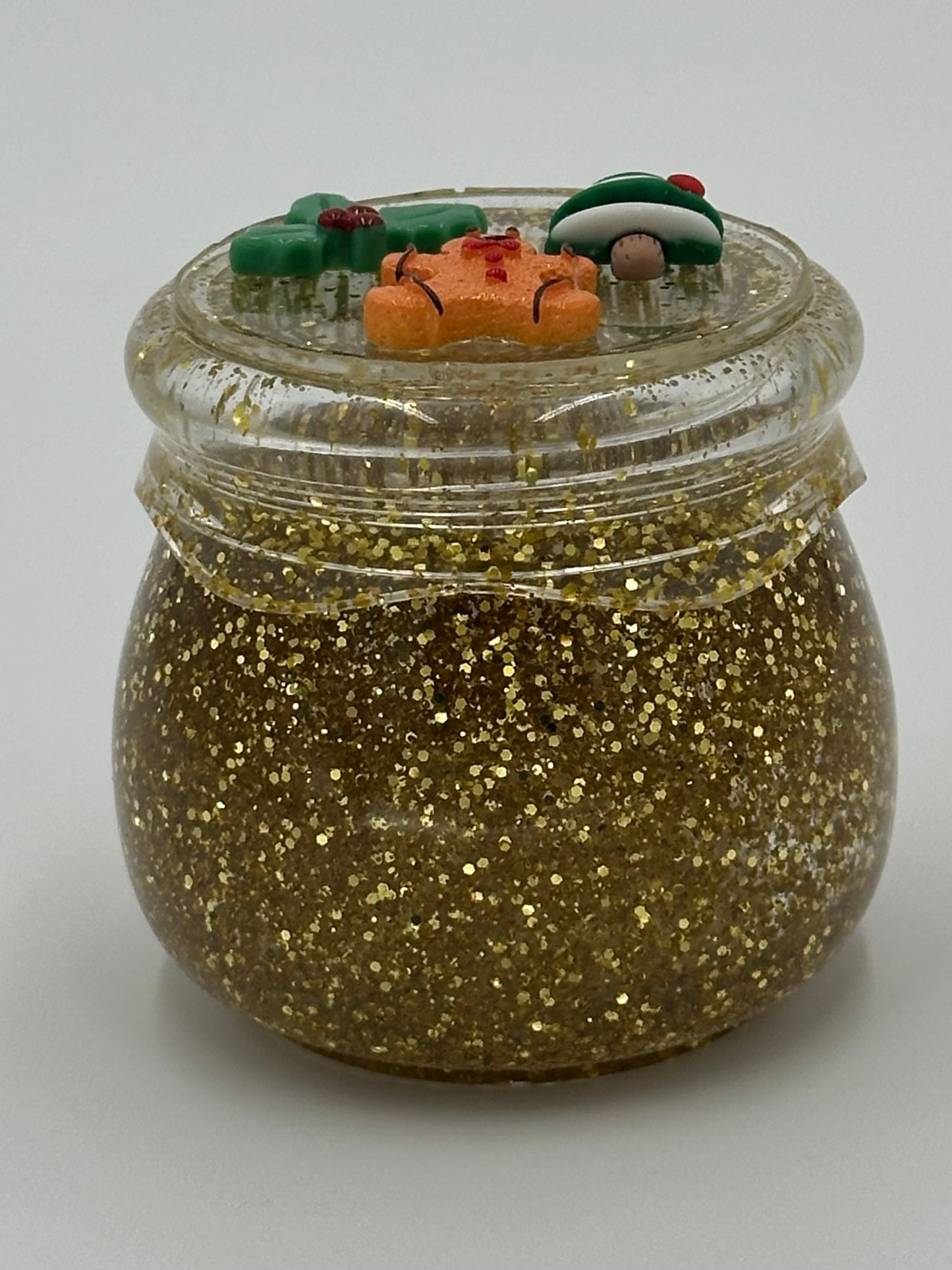 Christmas Resin Jar with Screw On Lid
