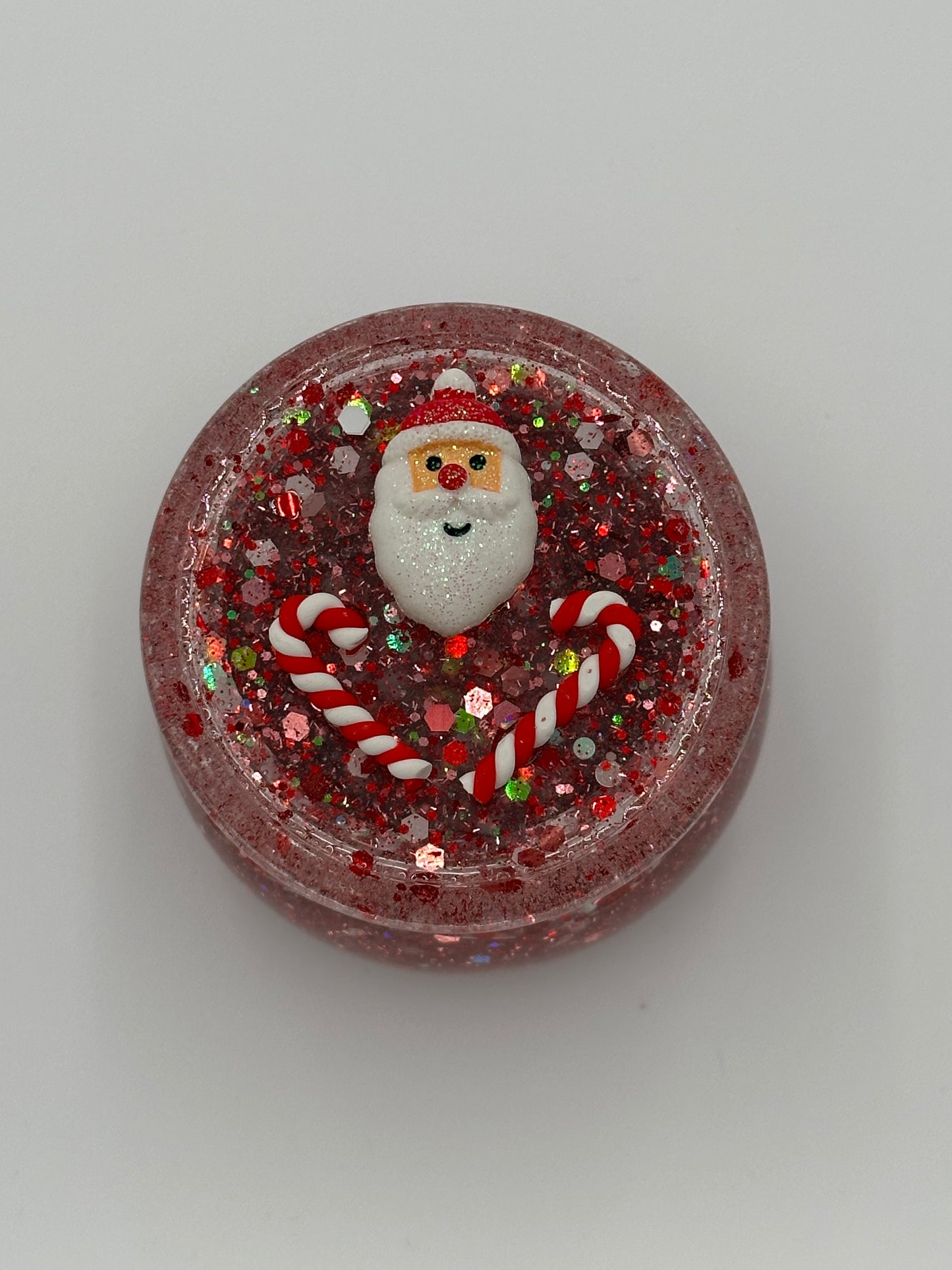 Christmas Resin Jar with Screw On Lid