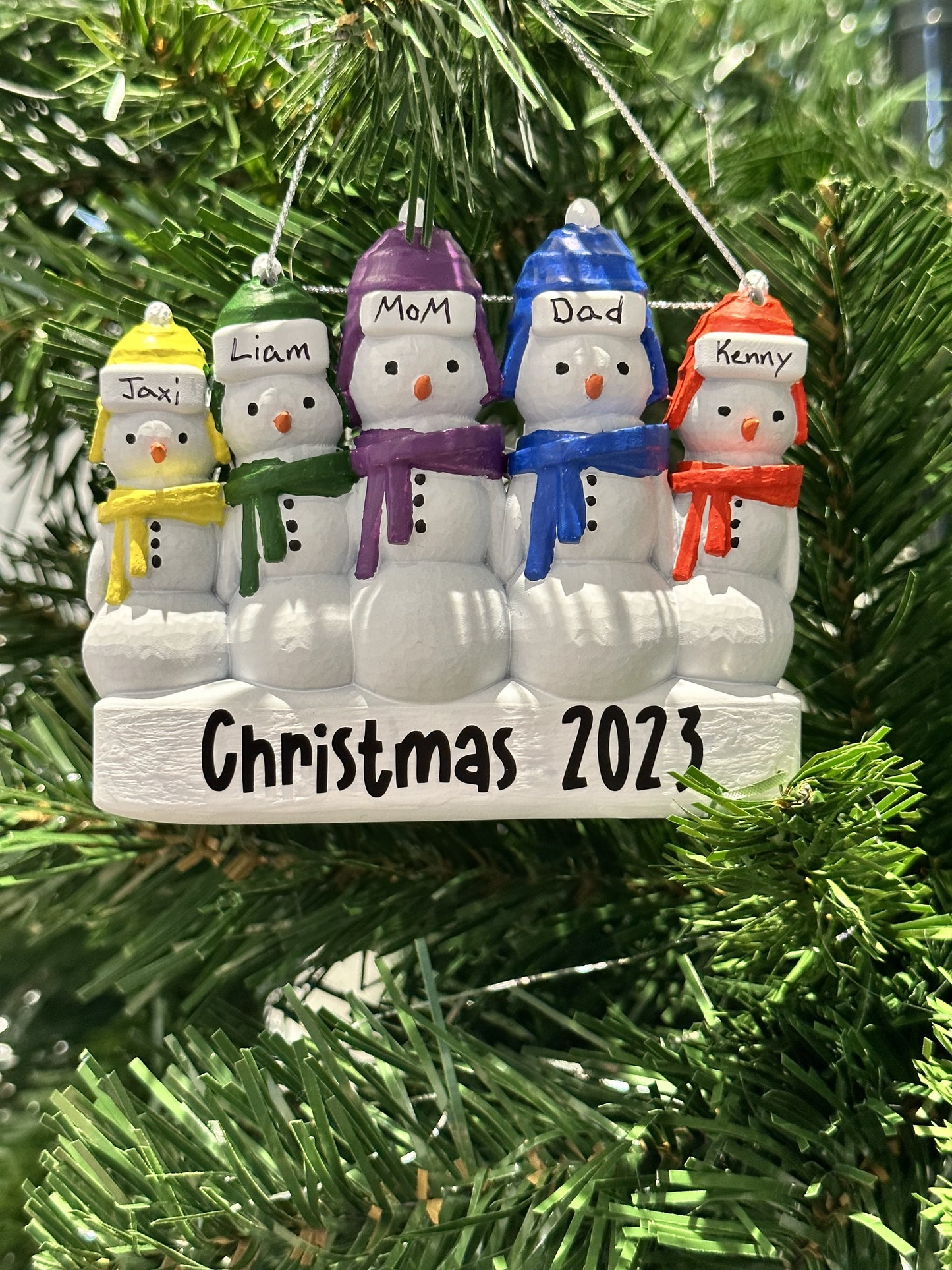 Customizable Family Christmas Ornaments