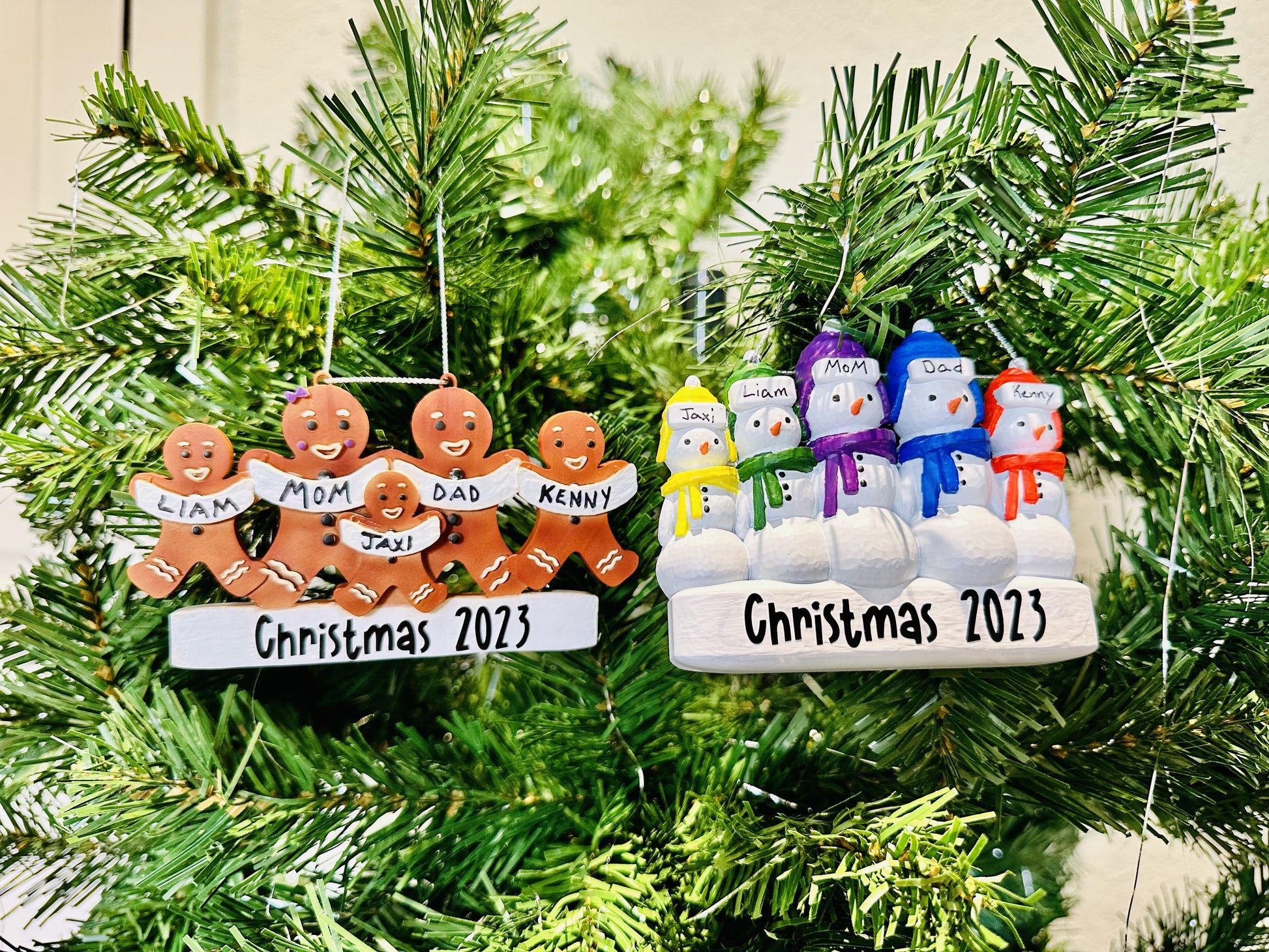 Customizable Family Christmas Ornaments