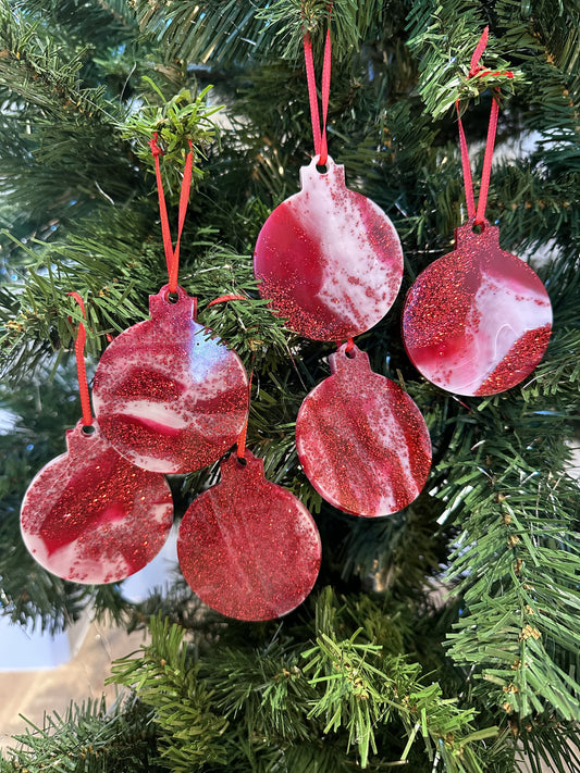 Elegantly Crafted Handmade Resin Ornaments - Unique Holiday Decor