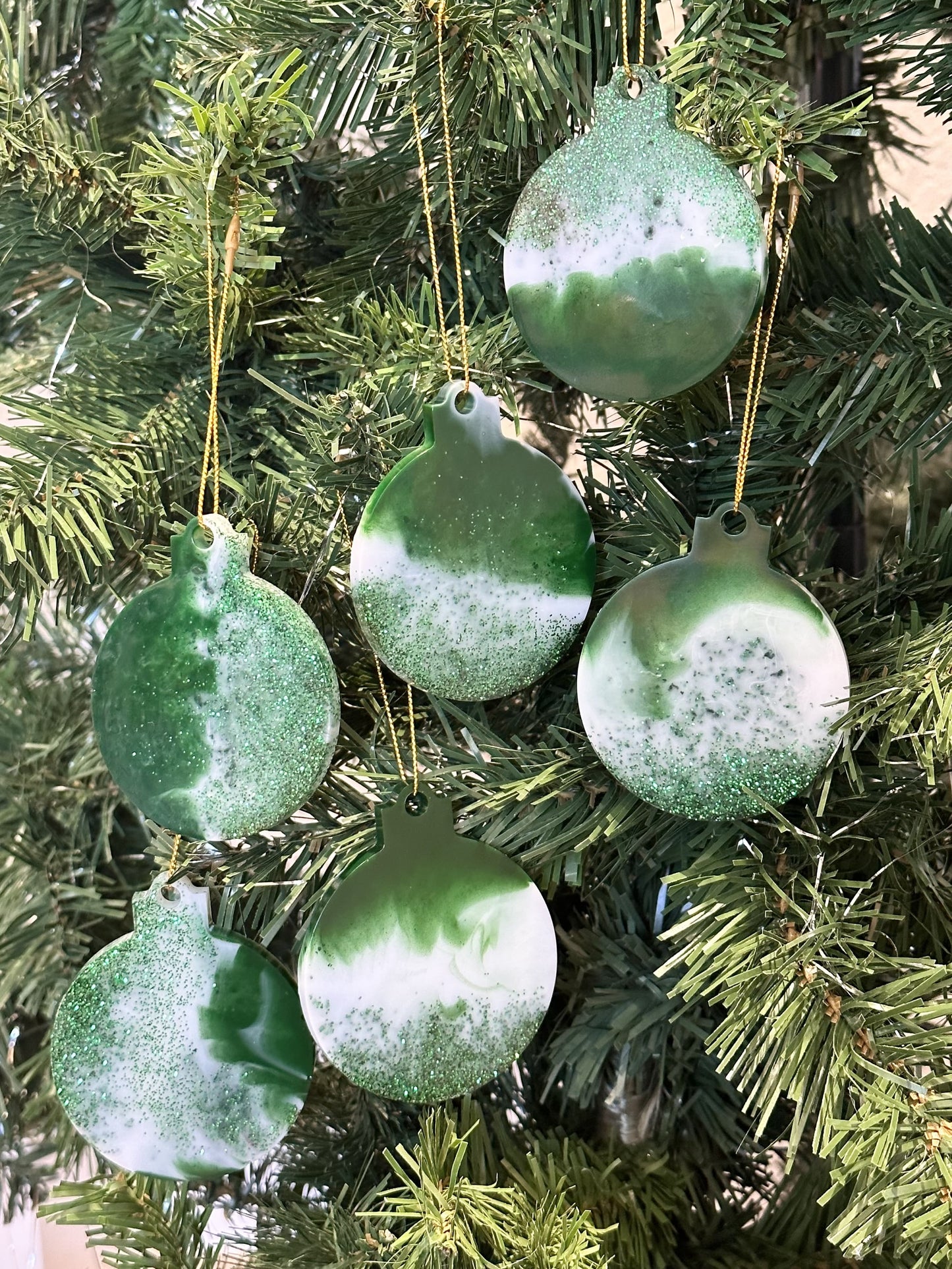 Elegantly Crafted Handmade Resin Ornaments - Unique Holiday Decor